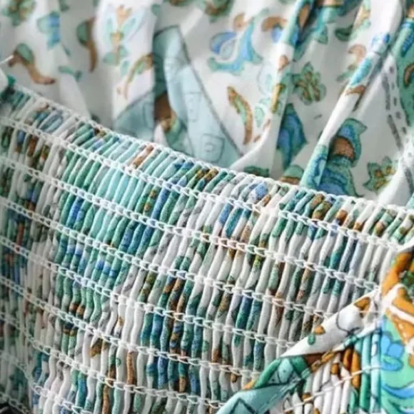 SOLD OUT Boho Floral Gypsy Crop Top & Wide Leg Pant Set - Picture 10 of 10